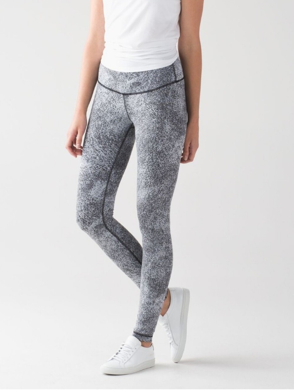 lululemon Wunder Under High Rise Gray Speckled Leggings